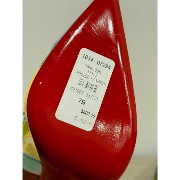 NWOT Christian Louboutin Explotek 100 Zigzag Metallic Leather Pumps Multi US 7 - Picture 9 of 10